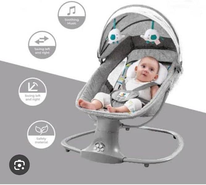 Automatic right left swing baby cart beautiful clr with soothing music 0