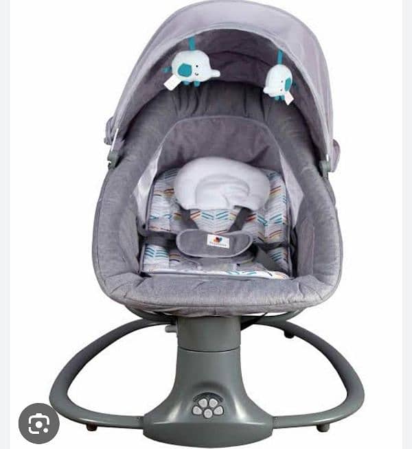 Automatic right left swing baby cart beautiful clr with soothing music 1