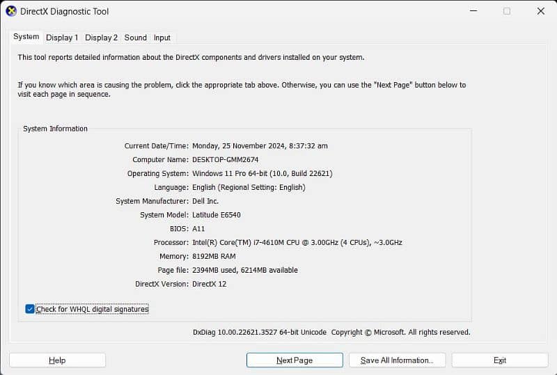 Dell Latitude E6540 - Core i7 4th Gen 8