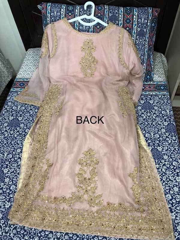 Crinckle Shaffon| Designer dress| Tea-pink colour|Size“ Medium-Large”| 1