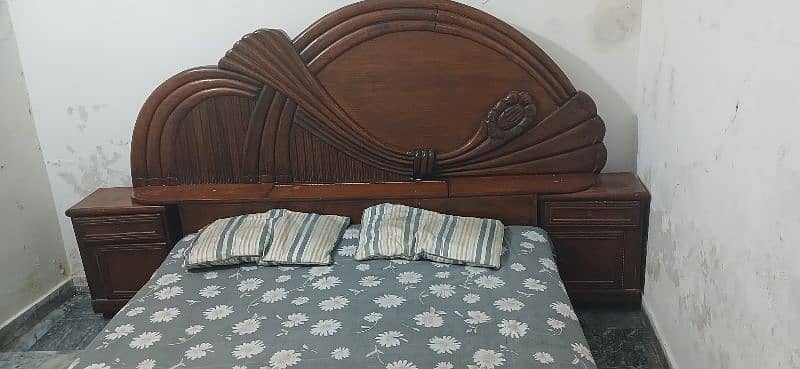 double bed with side tables + matrix is for sell 0