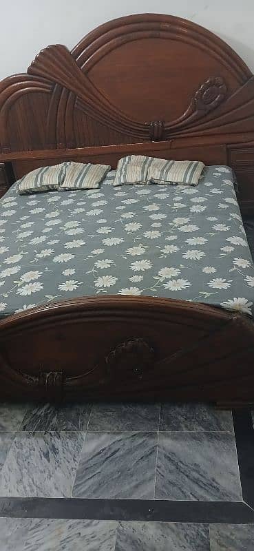 double bed with side tables + matrix is for sell 2