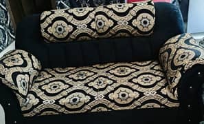 Sofa Set Black Golden Color