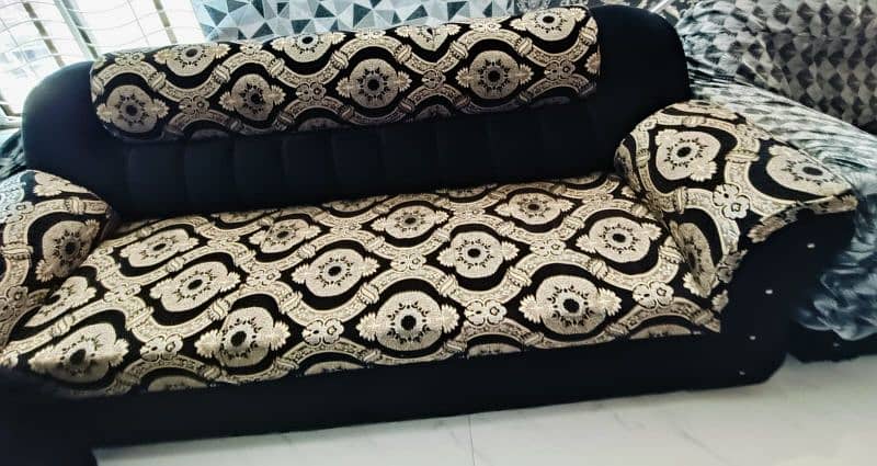 Sofa Set Black Golden Color 3