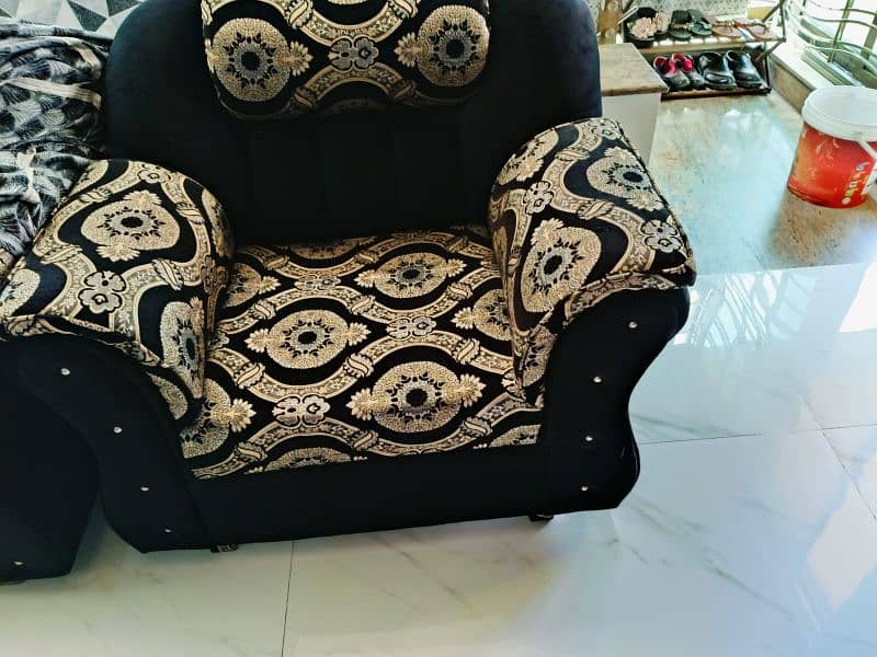 Sofa Set Black Golden Color 6