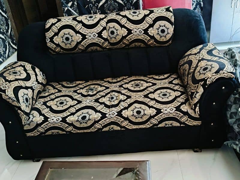 Sofa Set Black Golden Color 8