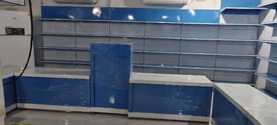 Pharmacy wall Rack/ pharmacy counters/ Store Rack/ POS/ cash counter