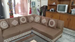 L Shaped Sofa with Cushions for Sale