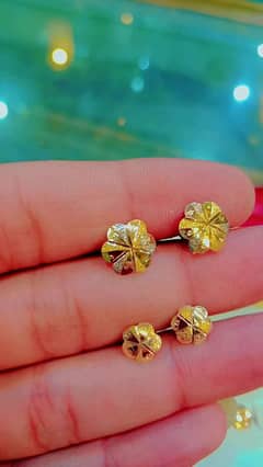 Gold tops earrings baleya ring