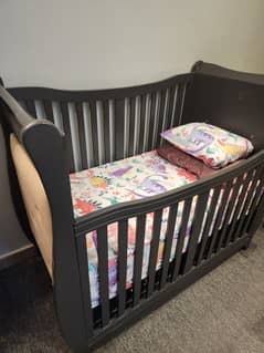 Pure wood Baby Cot (with mattress)