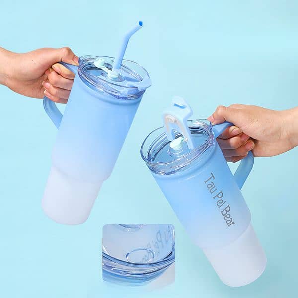 3pcs Motivational Water Bottle With Straw,Drinking Water For Gym 7