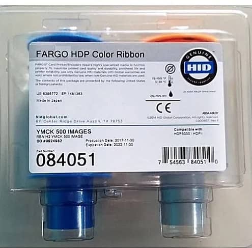 FARGO HDP 5000Printer Color Ribbon 084051 - 500 Prints 0