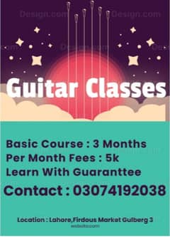 Guitar Classes Available