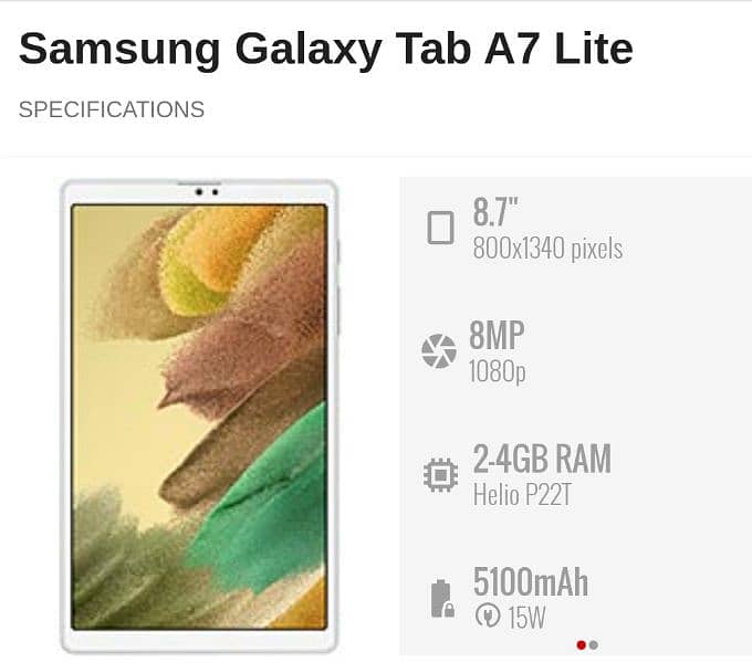 Samsung Galaxy Tab A7 Lite 9" 5