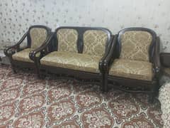 4 SEATER SOFA SET Wooden Frame