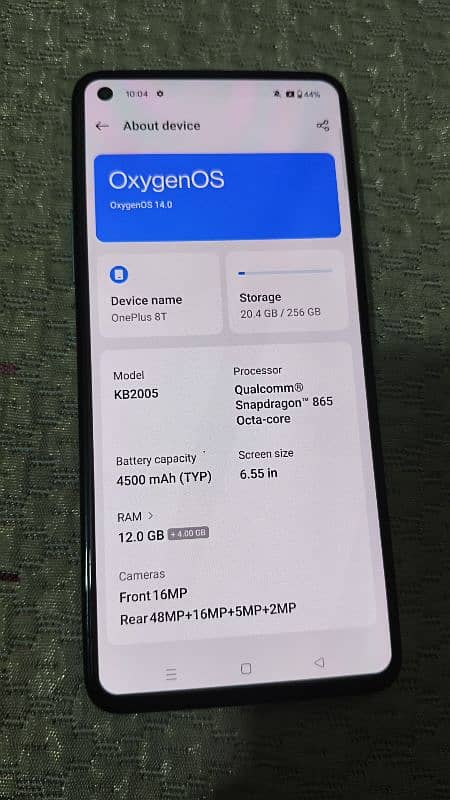 OnePlus 8t 12/256 Global Model for sale 10/10 0