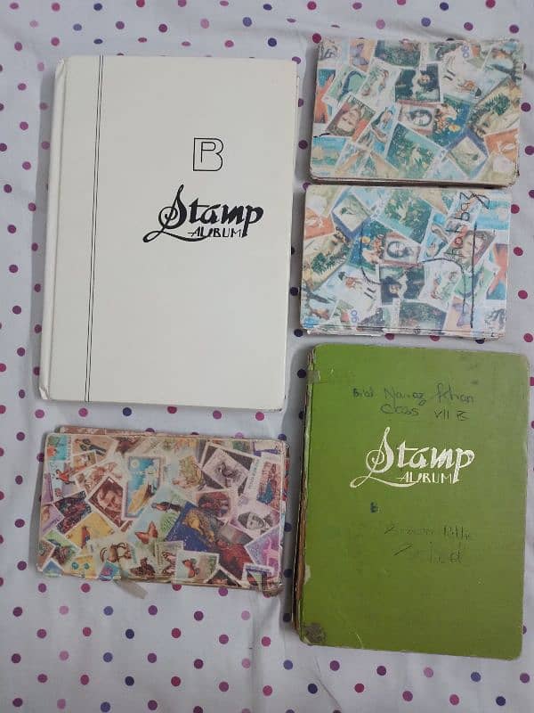 stamp collection 5 albums 0