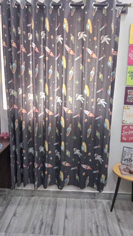 brand new curtains for kids room with silver rings install 0