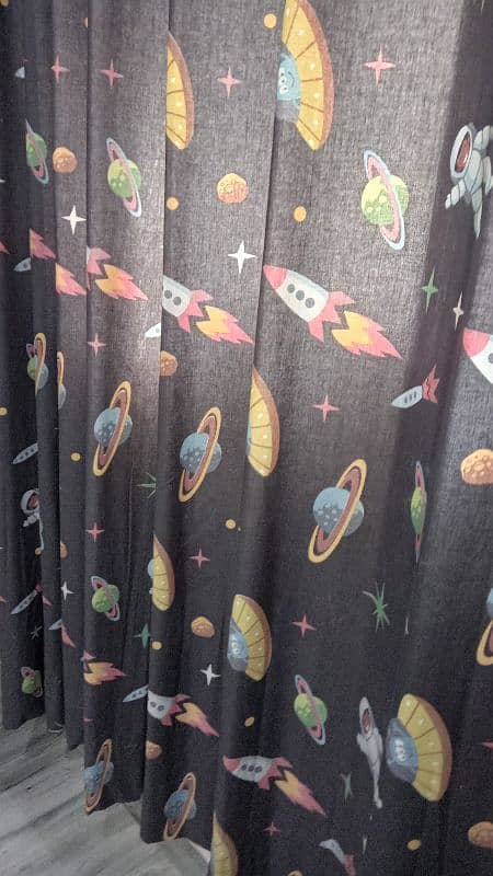 brand new curtains for kids room with silver rings install 3