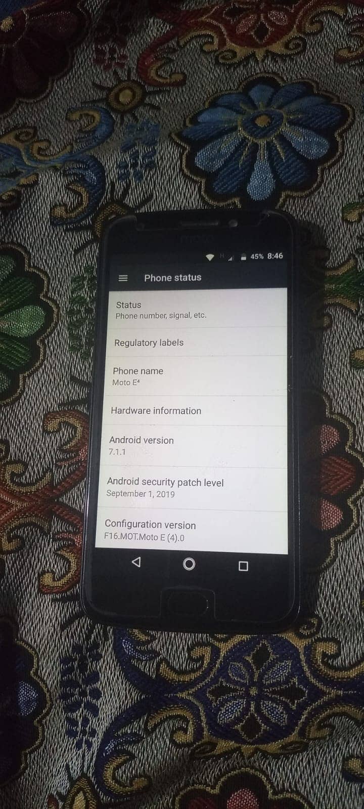 Moto E4 For Sell (0346-2437369) 0