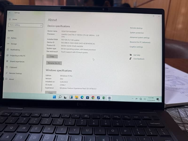 Dell Latitude 7490 core i7 10th generation 0