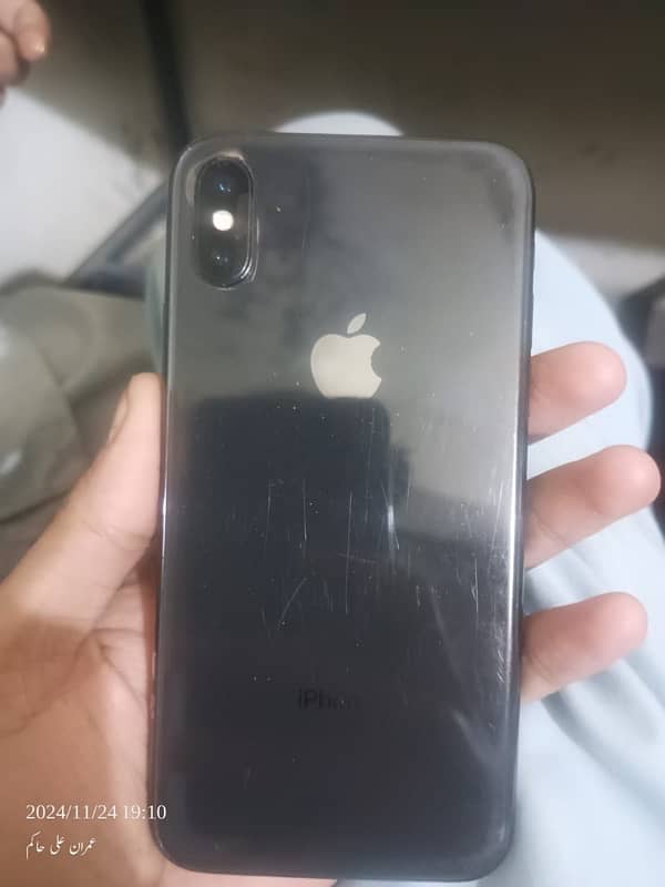 I phone x 64Gb bypass all okay 10 by 8 back pr sheet lagi hai all okay 2