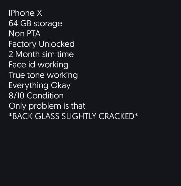 iphone X64gb 4