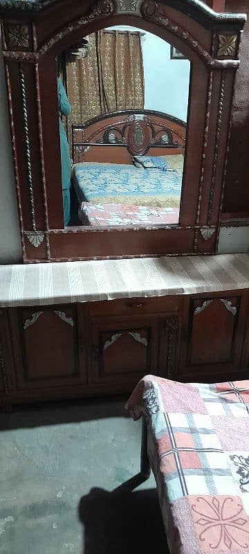 wood bed side tabel dressing tabel istri stand 1