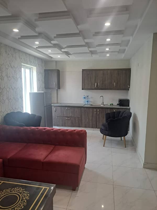 One Bed Furnished Apartment Available For Rent In Iqbal Block Sector E Bahria Town 4