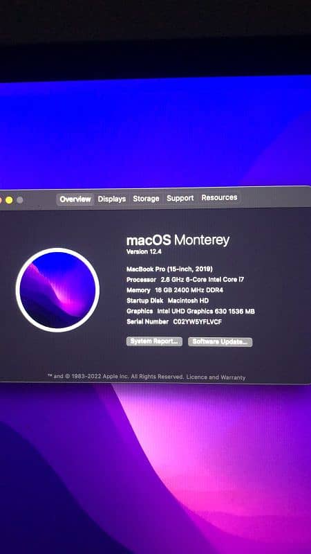 macbook pro 2019 model 15ichn for sell 7