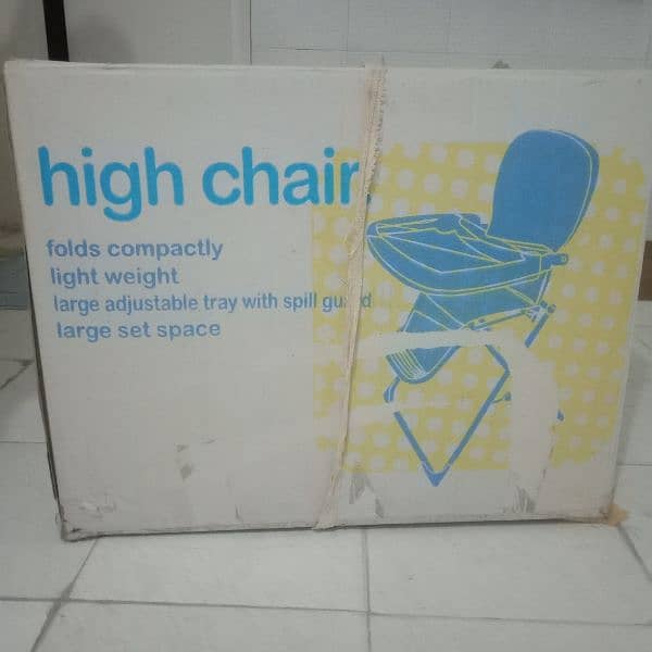 I am selling High chair in very good condition nothing is damaged. 0