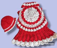 Hand made crochet frocks for baby girls