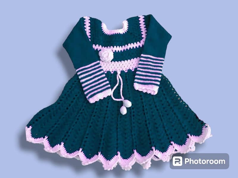 Hand made crochet frocks for baby girls 5