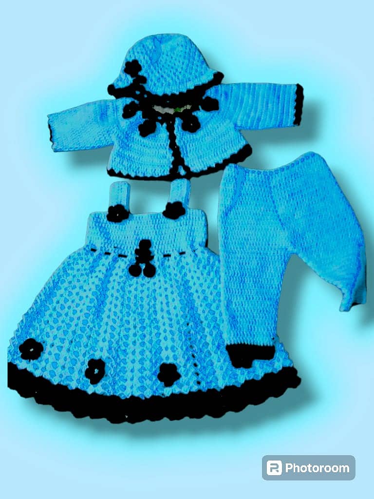 Hand made crochet frocks for baby girls 6