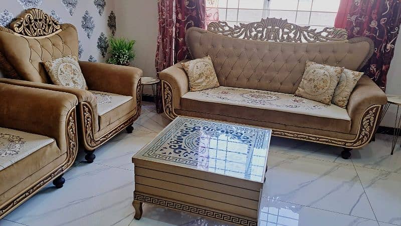 Sofa Set / 5 Seater Sofa / Luxury Sofa / Cushion Sofa / Center Table 1