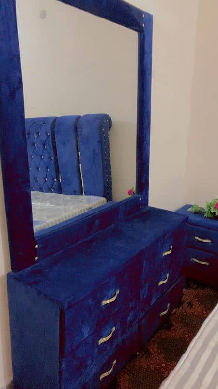 Bed Set Navy Blue Colour 2