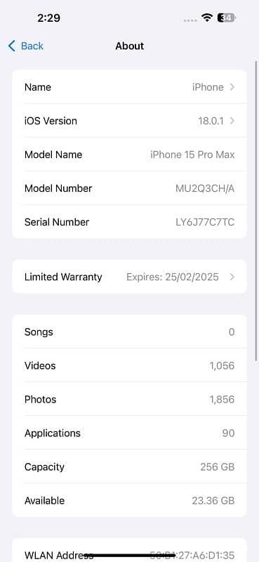 Iphone 15 PM (256 Non Pta) (10/10 Natural 98% B) 7