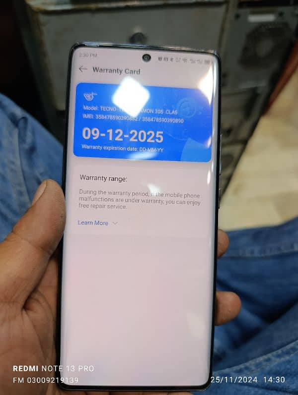 TECNO CAMON 30S 8+8 256GB 12 MONTHS WARRANTY 1