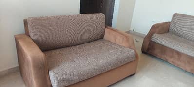 brown 7 seat sofa set