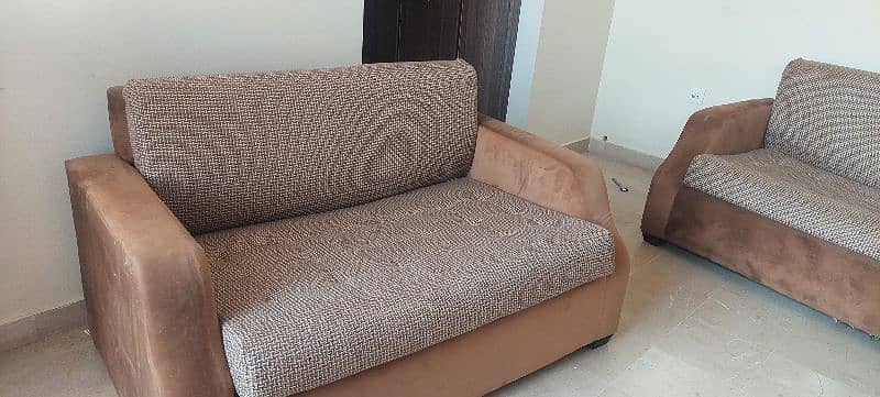 brown 7 seat sofa set 0