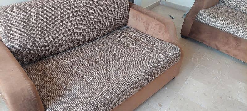 brown 7 seat sofa set 3