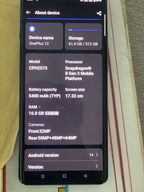 ONE PLUS 12 PTA Approved Brand new 2