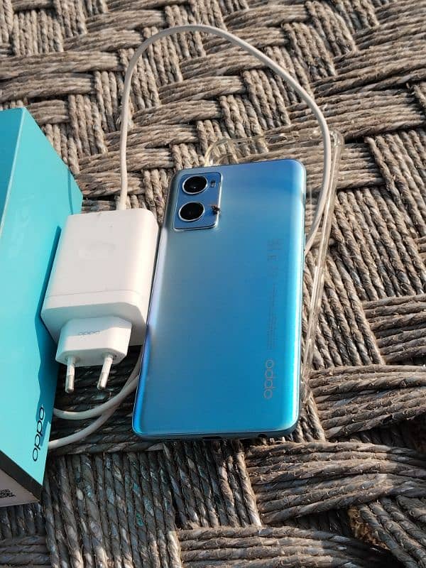 oppo A96 condition 10 by 10 complete inbox color sunset blue 1