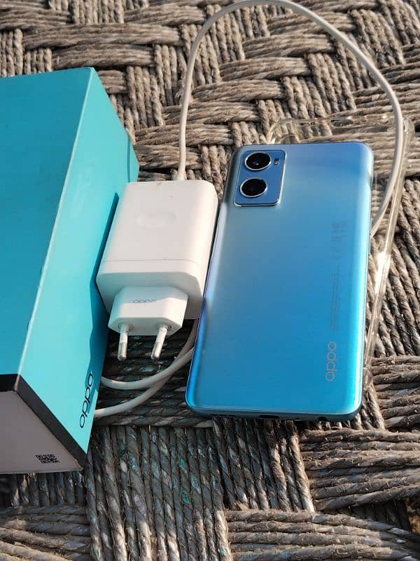 oppo A96 condition 10 by 10 complete inbox color sunset blue 2