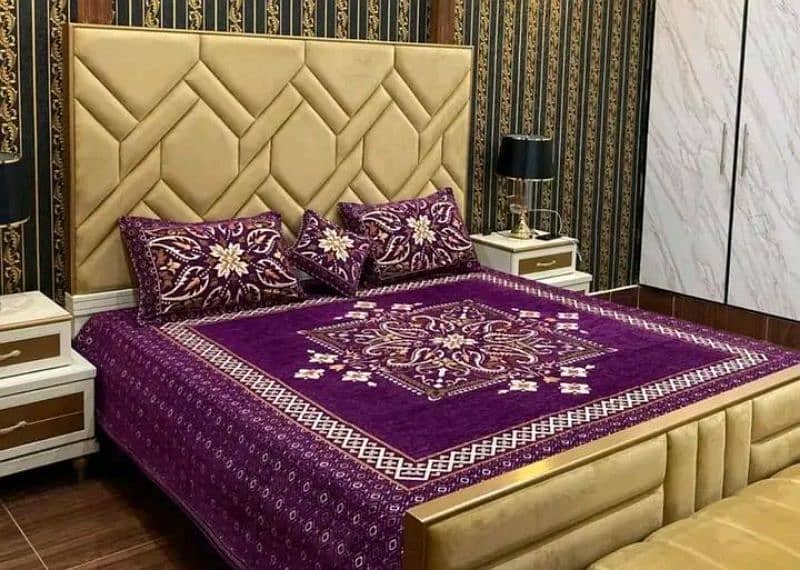 kushan beds  and polish bed set with side table and dressing tale 7