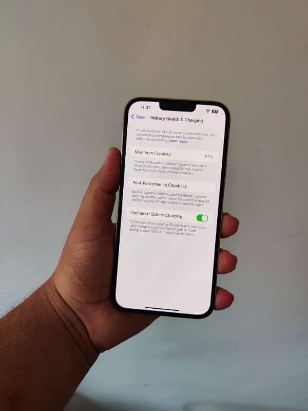 iphone 13 pro max Exchange Possible 128gb non PTA JV battery health 87 9