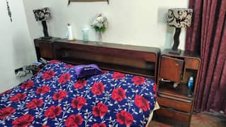 Double bed (King size) with Side tables & Dressing table