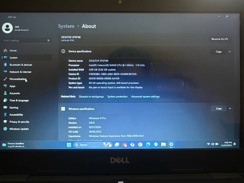 Dell latitude 3190 with 90Watts 100% orignal charger 10/10 condition 3