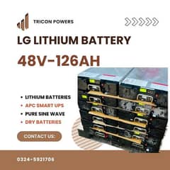 LG LITHIUM BATTERIES AVAILABLE 48V-126AH