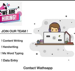 PART TIME ASSIGNMENT WORK AND DATA ENTRY HIRING